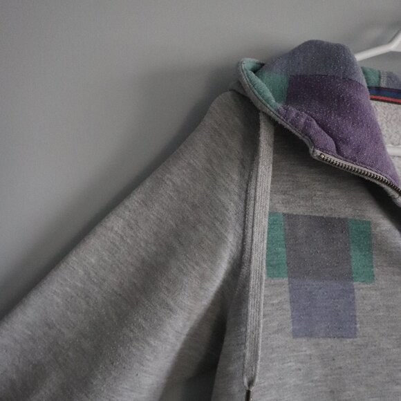 Tna Womens Grey Sz M Full Zip Long Drawstring Comfy Hooded Fleece Sweater - Picture 3 of 14